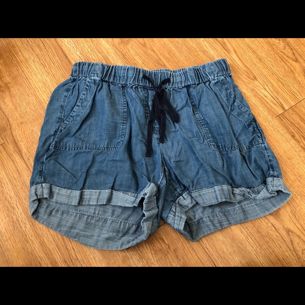 Fabric Navy Shorts